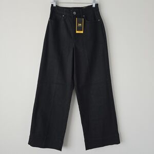 Lee High Rise Wide Leg Black Jeans Women 10 NWT